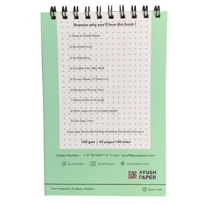 Ayush Paper A5 Spiral Bound Notebook, Dotted