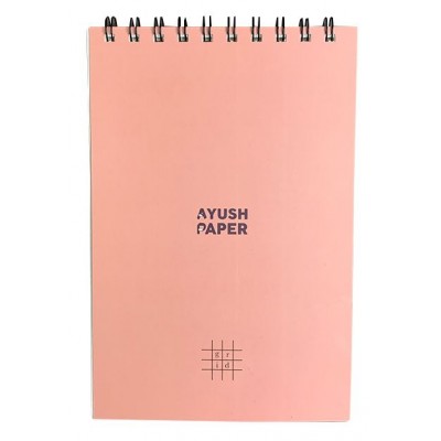 Ayush Paper A5 Spiral Bound Notebook, Grid