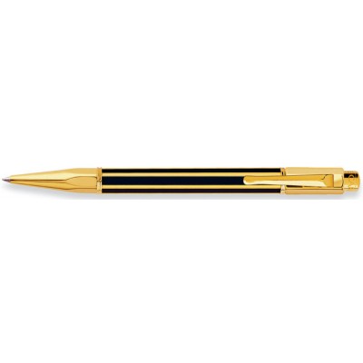 Caran d'Ache Varius Ballpoint, Chinablack, Gold Plated, Black Lacquer