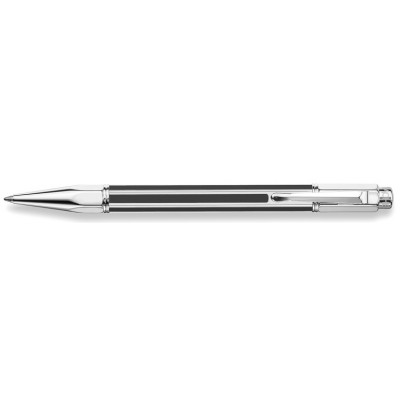 Caran d'Ache Varius Ballpoint, Chinablack, Rhodium Plated, Black Lacquer