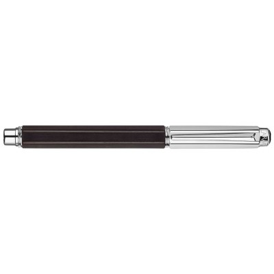 Caran d'Ache Varius Rollerball, Ebony Wood, Silver Plated/Rhodium Coated