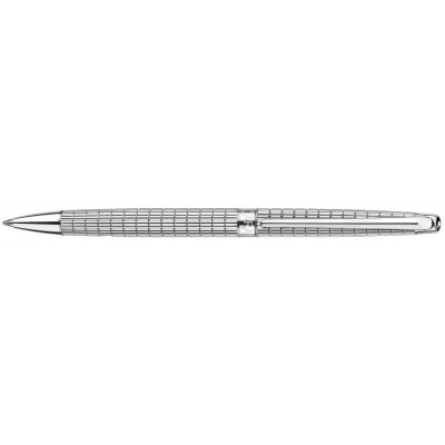 Caran d'Ache Leman Slim Ballpoint, Lights, Silver Plated/Rhodium Coated