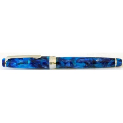 Delike New Moon Resin Fountain Pen, Blue Stardust