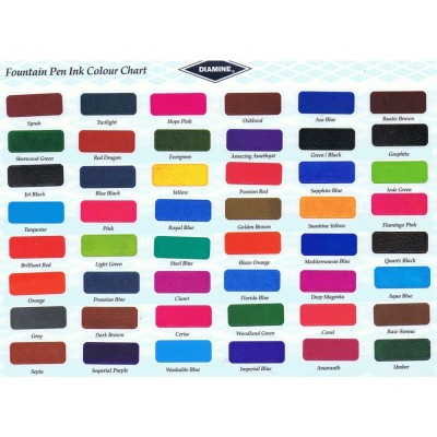 Diamine Ink Cartridges, per pack of 18