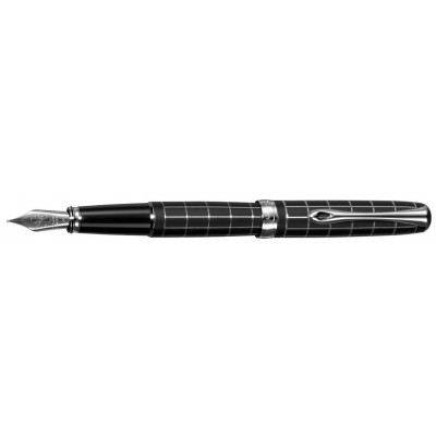 Diplomat A2 Fountain Pen, Lapis Black Matte Chrome