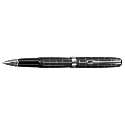 Diplomat A2 Rollerball,  Lapis Black Matte Chrome