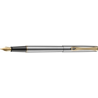 Diplomat Traveller Fountain Pen, Stainless Steel Gold