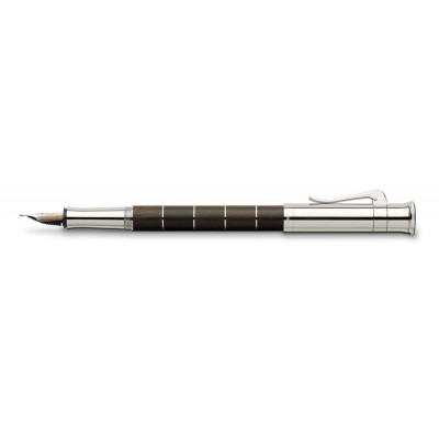 Graf von Faber-Castell Classic Fountain Pen, Anello, Grenadilla Wood, Platinum Plated