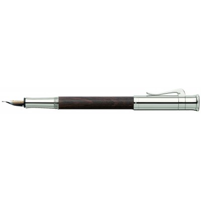 Graf von Faber-Castell Classic Fountain Pen, Grenadilla Wood, Platinum Plated