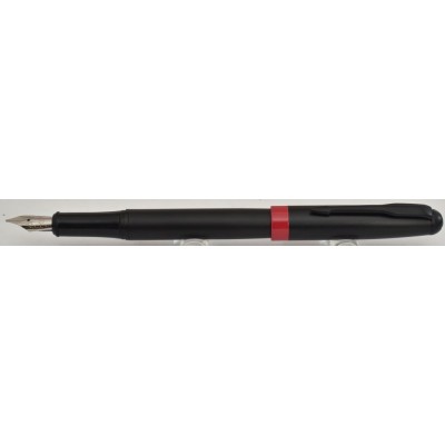 Jinhao No. 75 Fountain Pen, Satin Black/Red Trim Calligraphy Pen