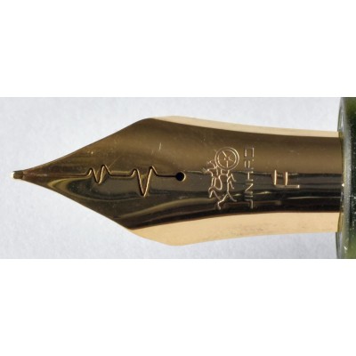 Jinhao No. 9019 Fountain Pen, Olive Green with Heartbeat Nib