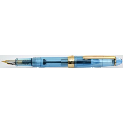 Jinhao No. 992 Demonstrator Fountain Pen, Blue, Gold Trim