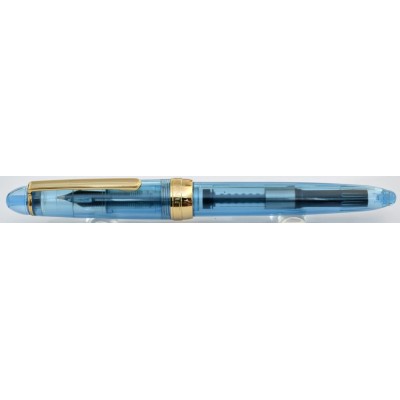 Jinhao No. 992 Demonstrator Fountain Pen, Blue, Gold Trim