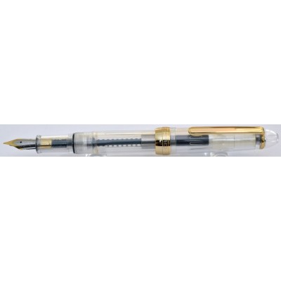 Jinhao No. 992 Demonstrator Fountain Pen, Clear, Gold Trim