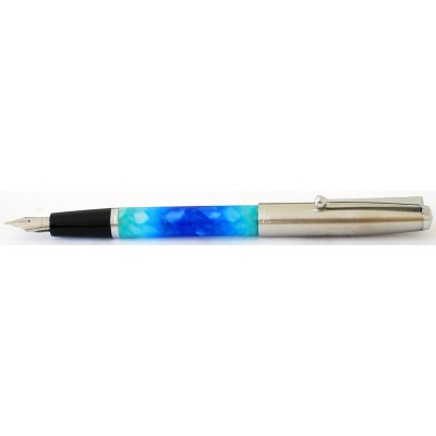 Jinhao No. 51A Acrylic, Flourescent Blue