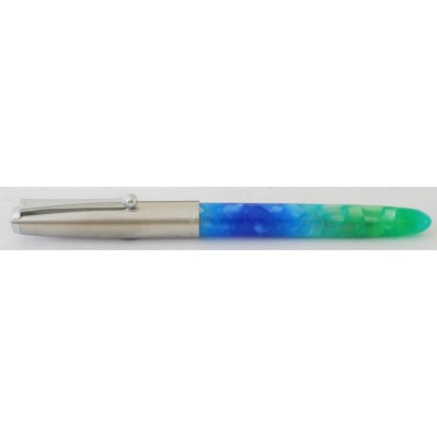 Jinhao No. 51A Acrylic, Flourescent Blue