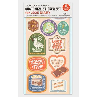 Traveler's Company (Midori) Notebook Refill, Sticker Set 2025