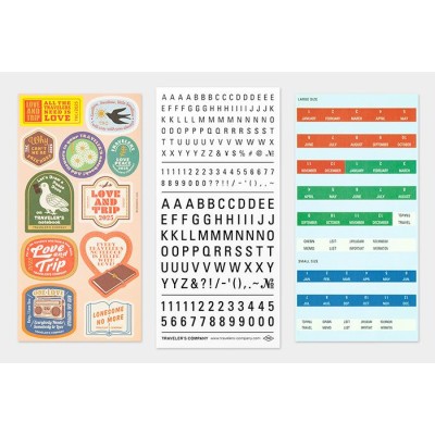 Traveler's Company (Midori) Notebook Refill, Sticker Set 2025