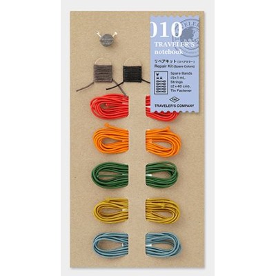 Traveler's Company (Midori) Notebook Refill, Standard Size, 009 Repair Kit, Spare Colours, 5 Bands