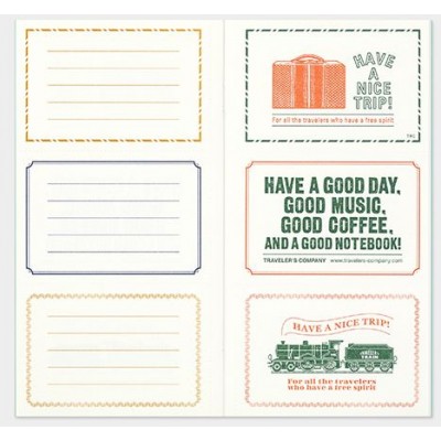 Traveler's Company (Midori) B-Sides & Rarities Notebook Refill, Standard Size, Message Cards