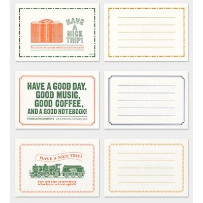 Traveler's Company (Midori) B-Sides & Rarities Notebook Refill, Standard Size, Message Cards