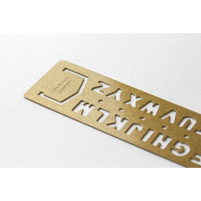 Traveler's Company (Midori) Brass Bookmark Stencil, Alphabet