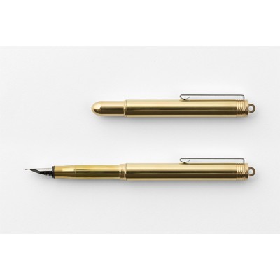 Traveler's Company (Midori) Brass Fountain Pen, Brass