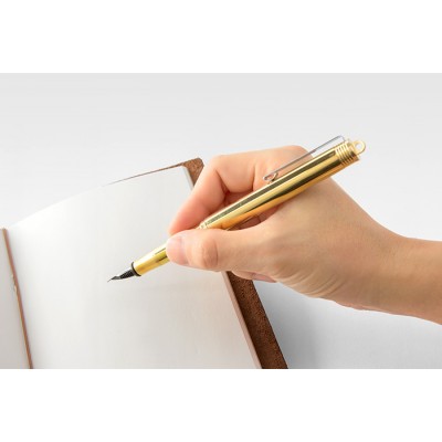 Traveler's Company (Midori) Brass Fountain Pen, Brass