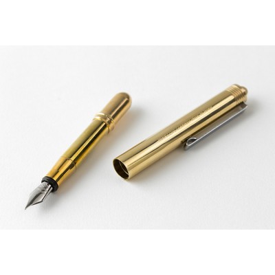 Traveler's Company (Midori) Brass Fountain Pen, Brass