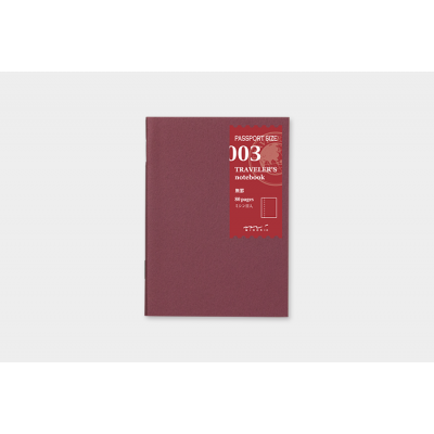 Traveler's Company (Midori) Notebook Refill, Passport Size, 003 Blank Notebook