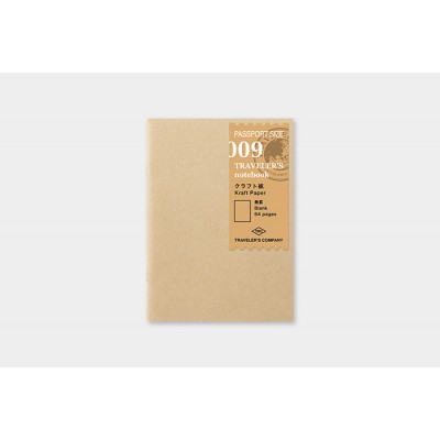 Traveler's Company (Midori) Notebook Refill, Passport Size, 009 Kraft Paper Notebook