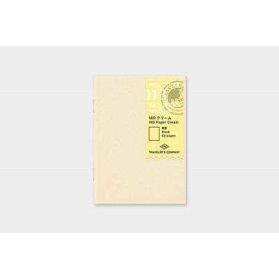 Traveler's Company (Midori) Notebook Refill, Passport Size, 013 MD Paper, Cream