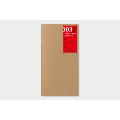 Traveler's Company (Midori) Notebook Refill, Standard Size, 003 Plain Notebook