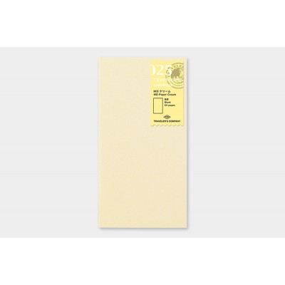 Traveler's Company (Midori) Notebook Refill, Standard Size, 025 MD Paper, Cream