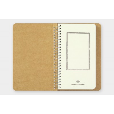 Traveler's Company (Midori) Spiral Ring Notebook, A6, Blank MD Paper, White