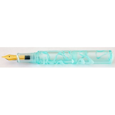 Moonman Wancai Fountain Pen, Turquoise Swirl Demonstrator