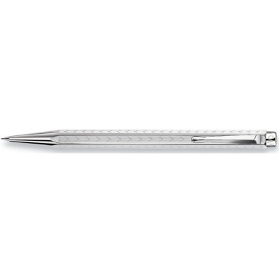 Caran d'Ache Ecridor Pencil, Chevron, Silver Plated/Rhodium Coated