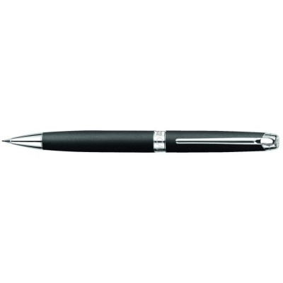 Caran d'Ache Leman Pencil, Matte Black Lacquered, Rhodium Plated