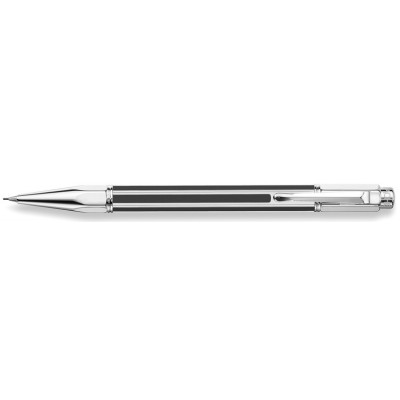 Caran d'Ache Varius Pencil, Chinablack, Rhodium Plated, Black Lacquer