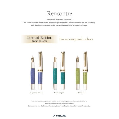 Sailor Professional Gear Slim Mini Fountain Pen, Rencontre Pistache Limited Edition