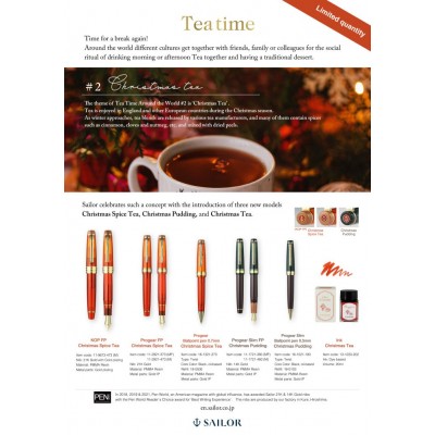 Sailor Professional Gear Fountain Pen, Christmas Spice Tea Special Edition (FIKA II)