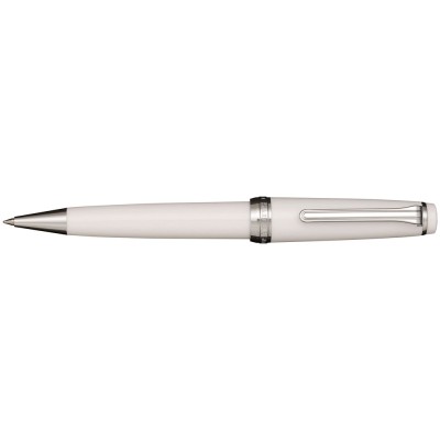 Sailor Professional Gear Slim Ballpoint Pen, White with Silver Accents