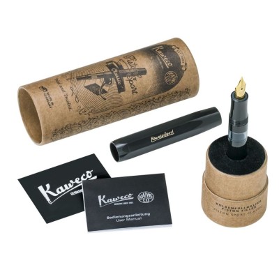 Kaweco Sport Piston Filler Fountain Pen, Black Classic