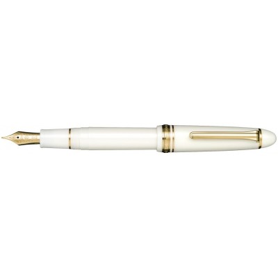 Sailor 1911 Classic Fountain Pen, White with Gold Accents