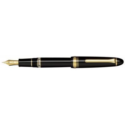 Sailor 1911 Classic REALO Piston Filled Fountain Pen, Black with Gold Accents