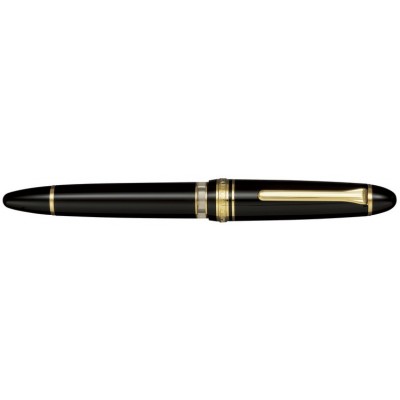 Sailor 1911 Classic REALO Piston Filled Fountain Pen, Black with Gold Accents