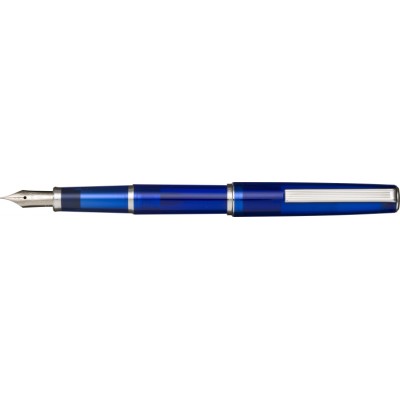 Sailor 1911 Young (Somiko) Fountain Pen, Clear Blue with Silver Accents