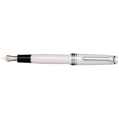 Sailor Professional Gear Slim (Sapporo) 2010 Colour Fountain Pen, White with Silver Accents