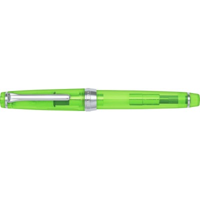 Sailor Professional Gear Slim (Sapporo) Fountain Pen, Green Demonstrator with Silver Accents