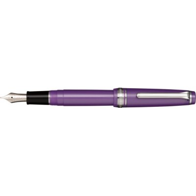 Sailor Professional Gear Slim (Sapporo) Fountain Pen, Metallic Violet with Silver Accents